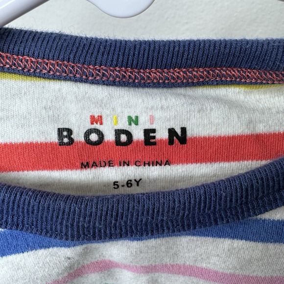 Mini Boden Girls Long Sleeve Size 5-6 Years Striped Colorful - Picture 2 of 3